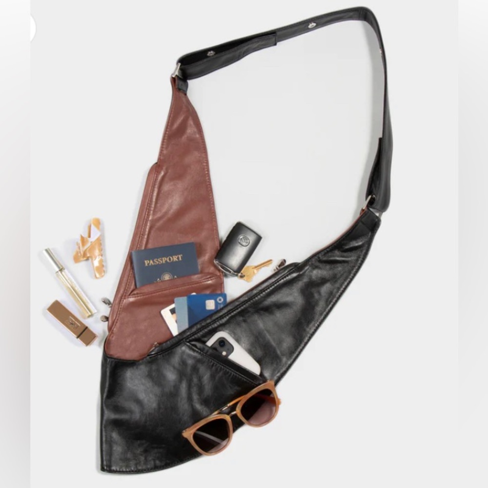 Stylish Black and Brown Crossbody Bag